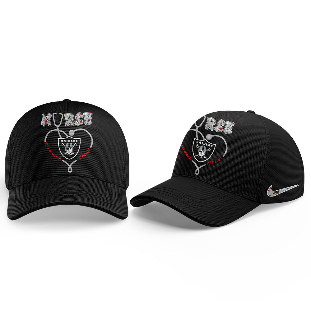 Las Vegas Raiders Nurses Appreciation 2025 Black Combo Hoodie