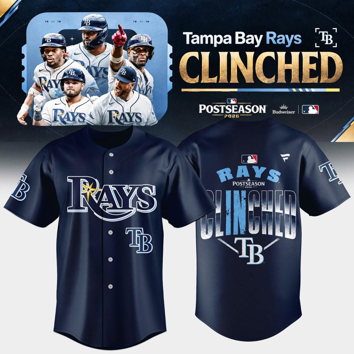 Tampa Bay Rays 2026 Postseason Clinched Jersey