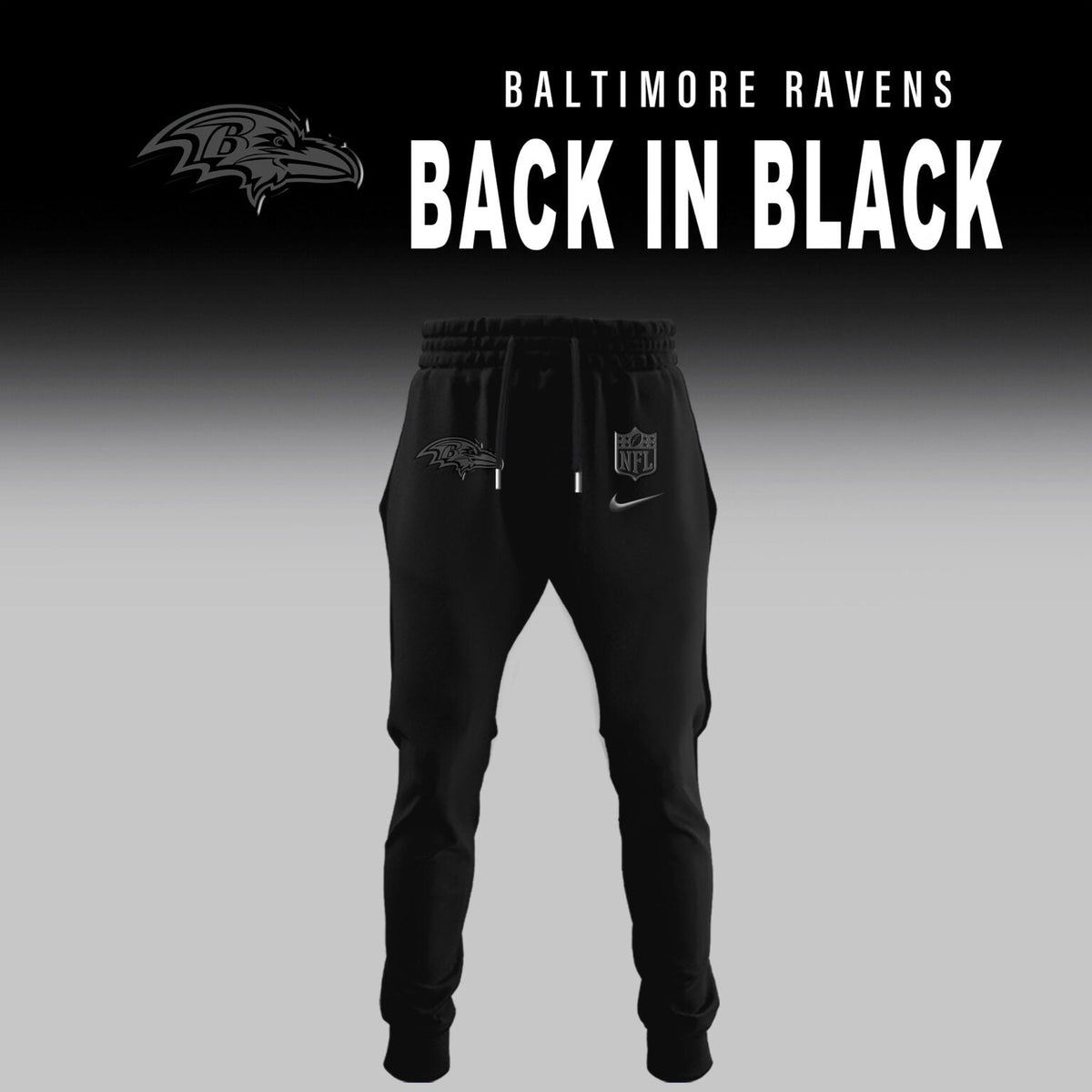 Baltimore Ravens 2025 Back In Black Limited Edition Combo TShirt