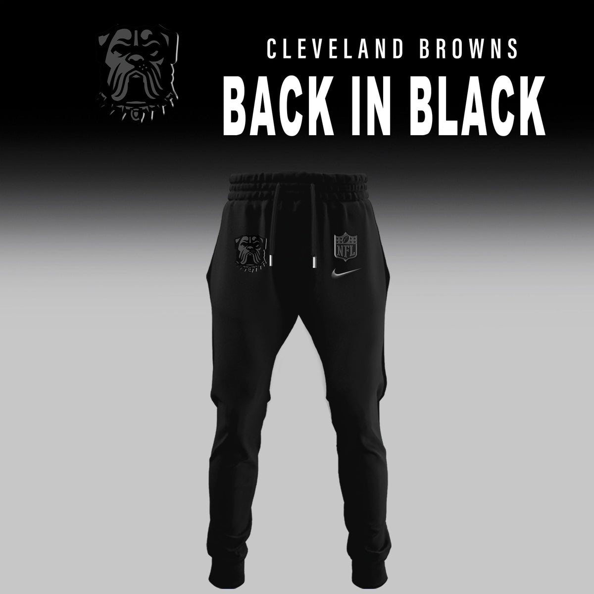 Cleveland Browns Back In Black Half Zip Hoodie