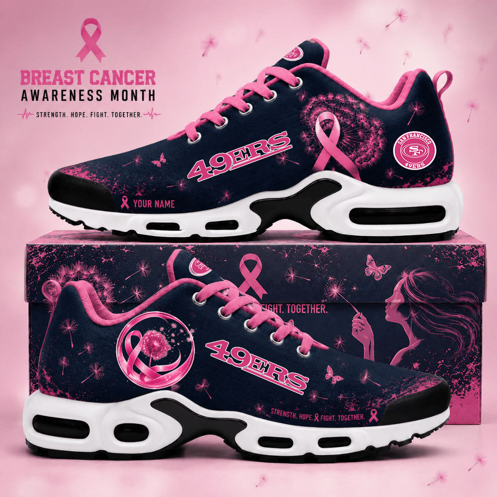 Limited Edition San Francisco 49ers Breast Cancer Awareness x Dandelion of Hope Shoes