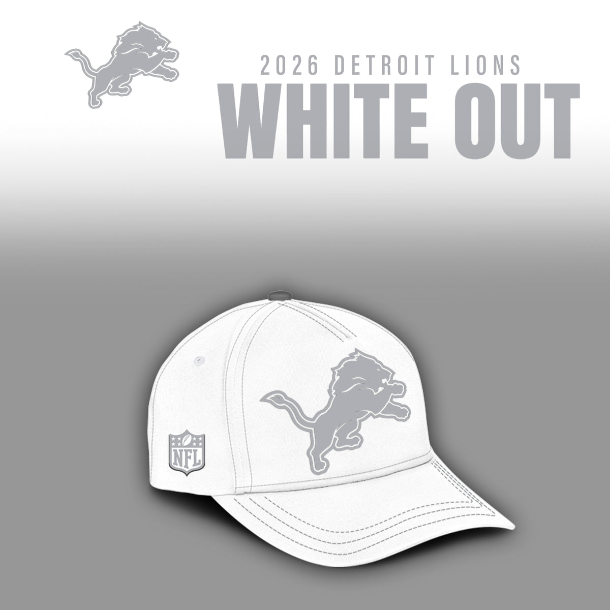Detroit Lions 2026 White Out Limited Edition Hoodie