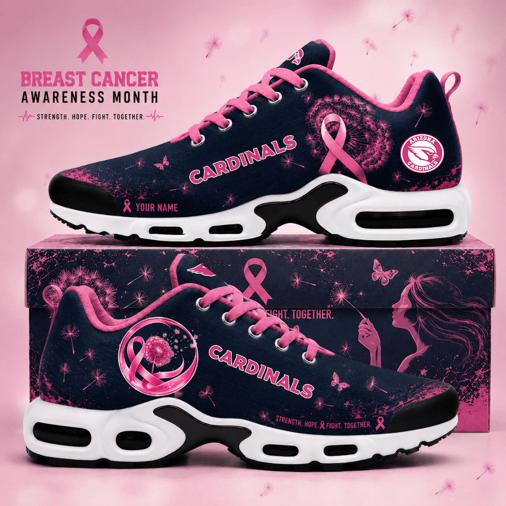 Limited Edition Arizona Cardinals Breast Cancer Awareness x Dandelion of Hope Shoes