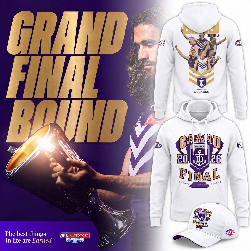 Limited Edition Fremantle Dockers 2026 AFL Grand Final Hoodie