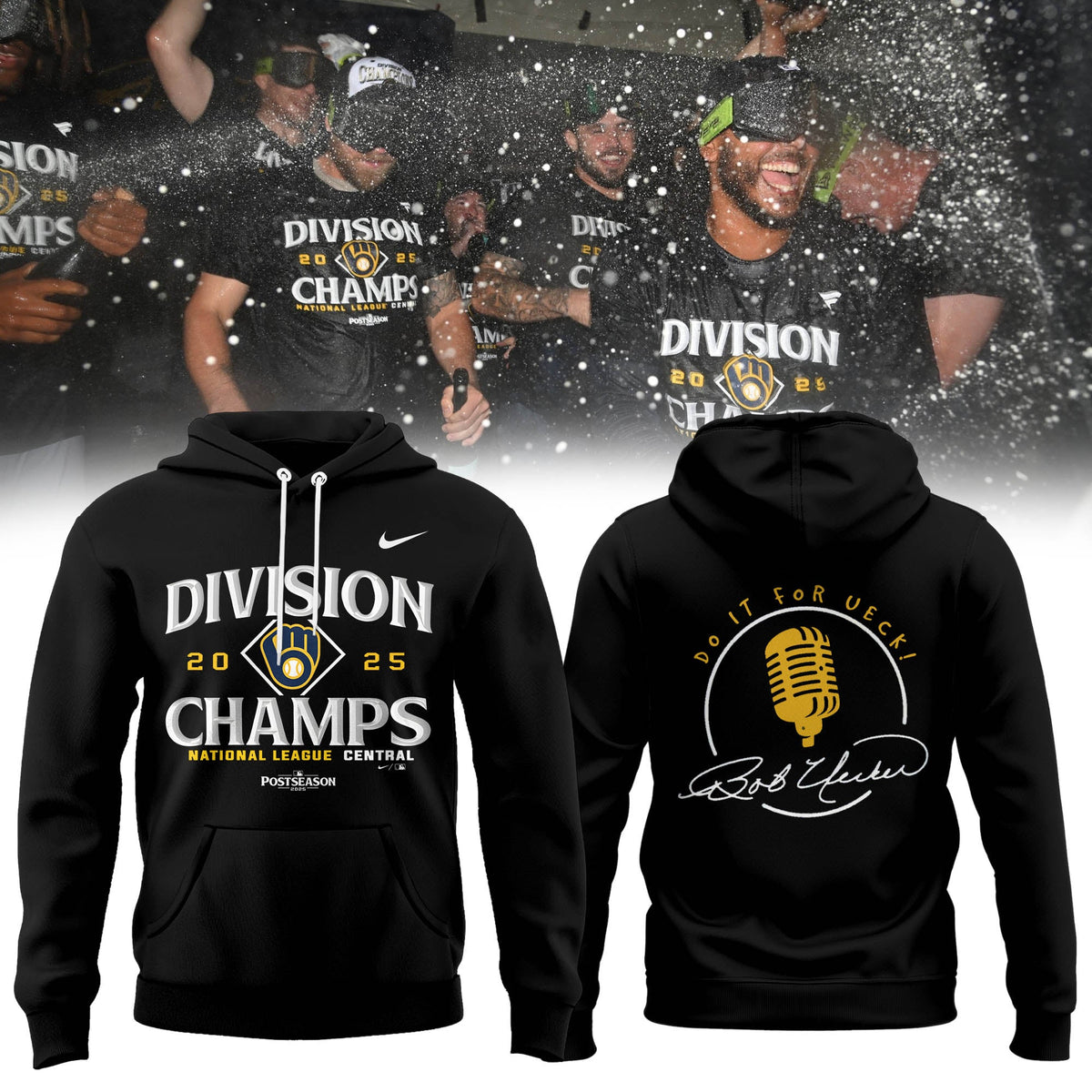 “DO IT FOR UECK!” The 2025 Brewers’ playoff merch Hoodie
