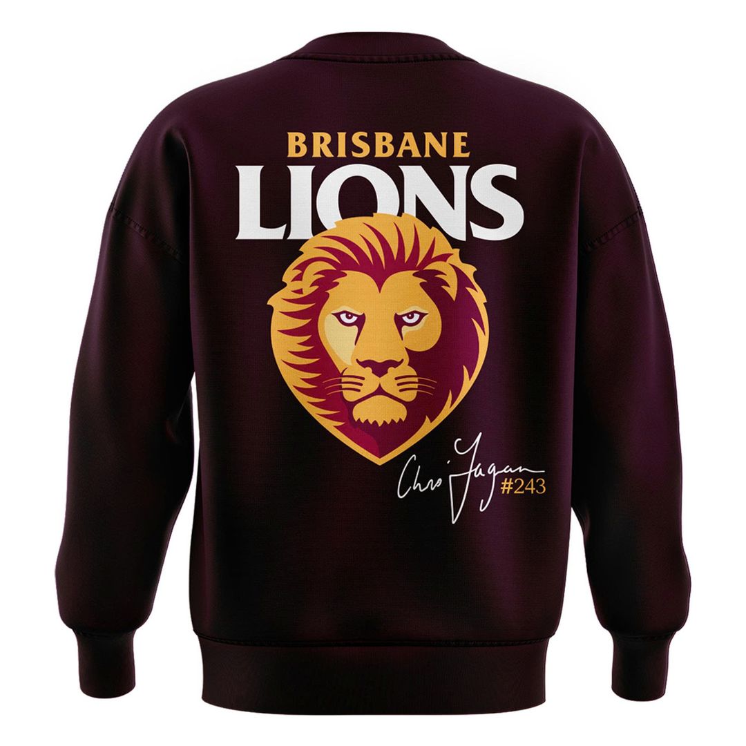 Brisbane Lions "THANK YOU FAGES" Coach Chris Fagan Signed Print Sweatshirt