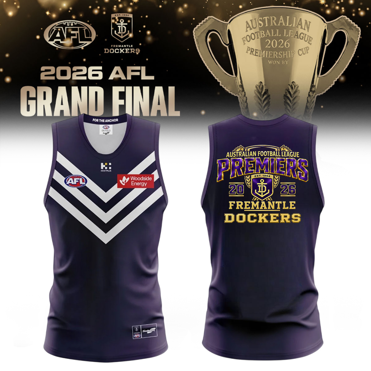 Limited Edition Fremantle Dockers 2026 AFL Premiers Rugby New Jersey