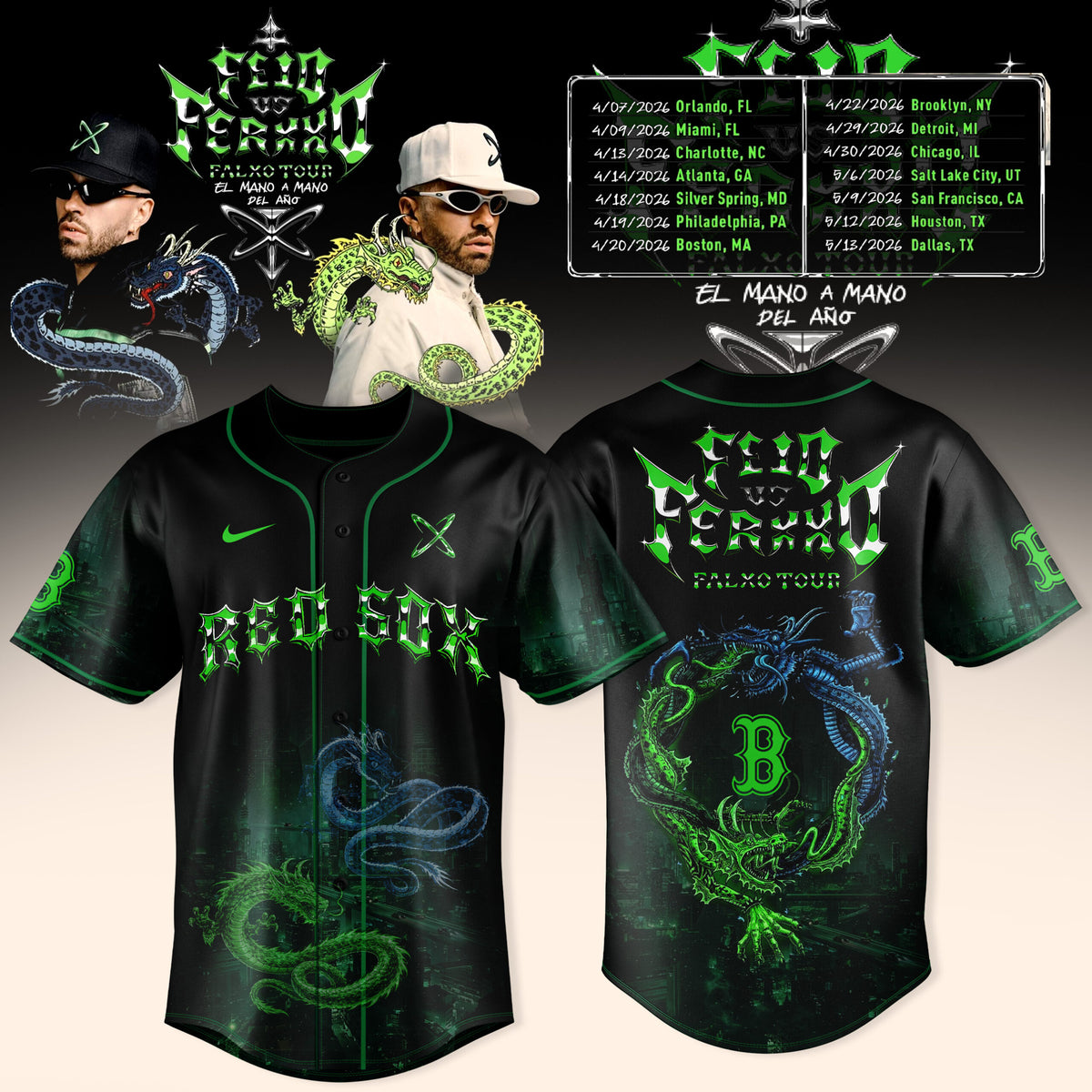 Boston Red Sox x FEID vs FERXXO: Falxo Tour 2026 Edition Jersey