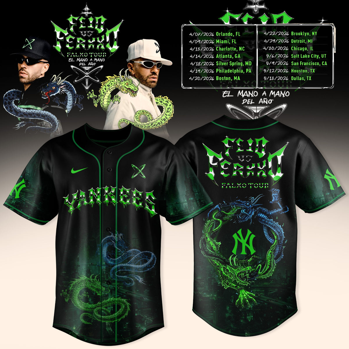 New York Yankees x FEID vs FERXXO: Falxo Tour 2026 Edition Jersey