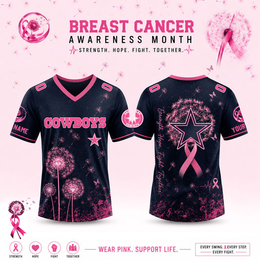 Limited Edition Dallas Cowboys 2026 Breast Cancer Awareness x Dandelion of Hope Jersey