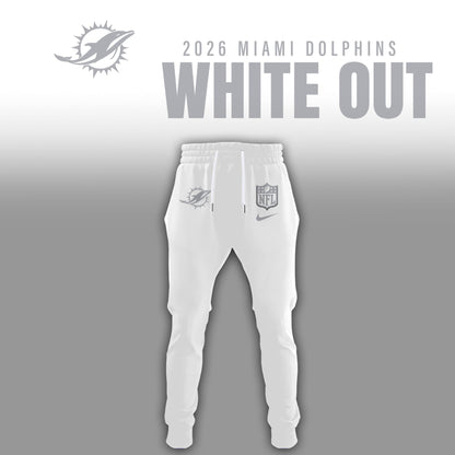 Miami Dolphins 2025 Winter White Out Combo Hoodie