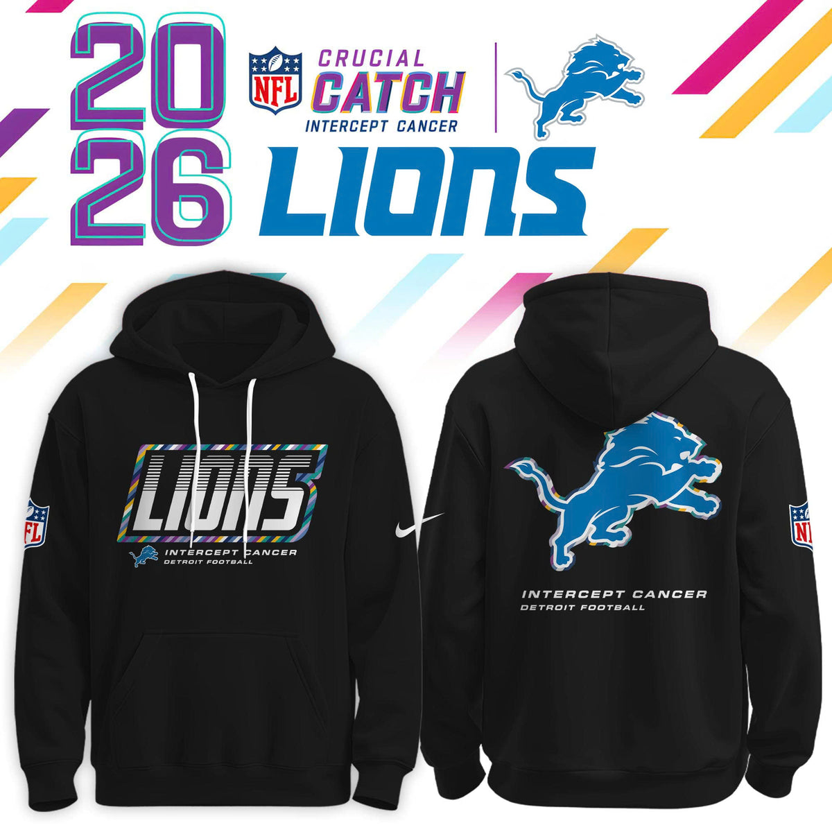 Detroit Lions 2026 Crucial Catch Limited Hoodie