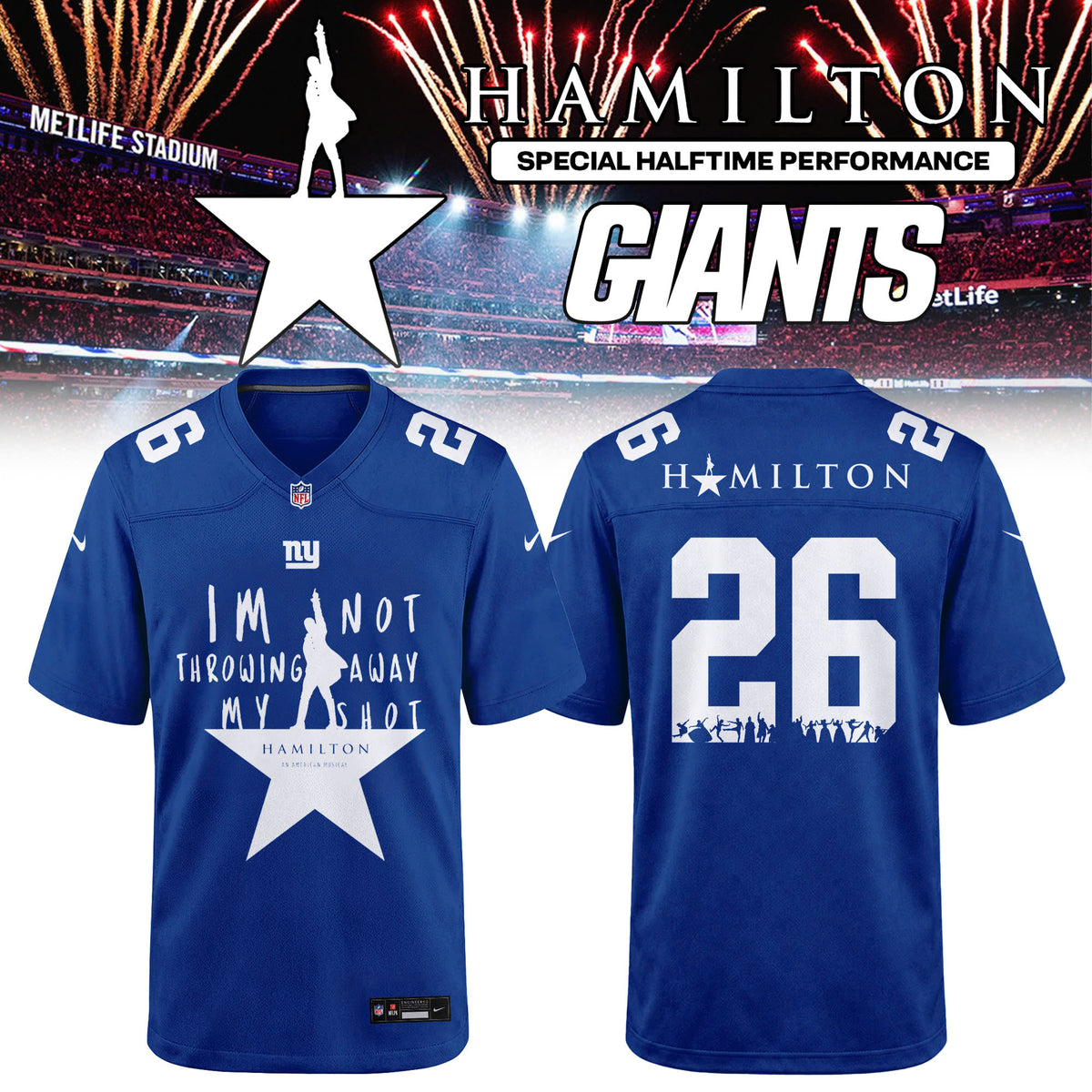 New York Giants x Hamilton MetLife Stadium Night 2026 Jersey