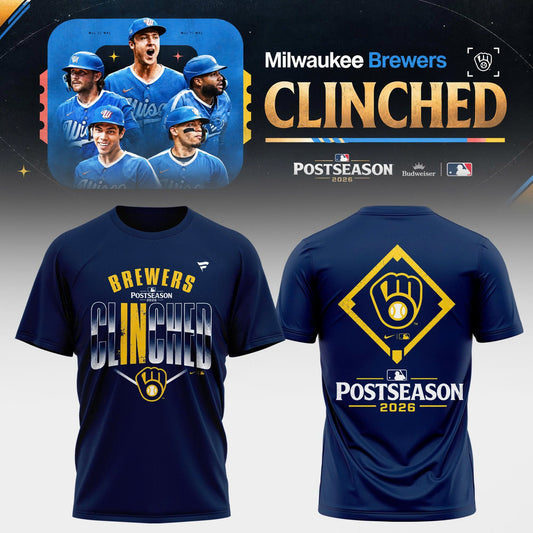 Milwaukee Brewers 2026 Postseason Clinched T-Shirt