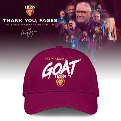 Brisbane Lions "THANK YOU FAGES" Coach Chris Fagan Signed Print Polo