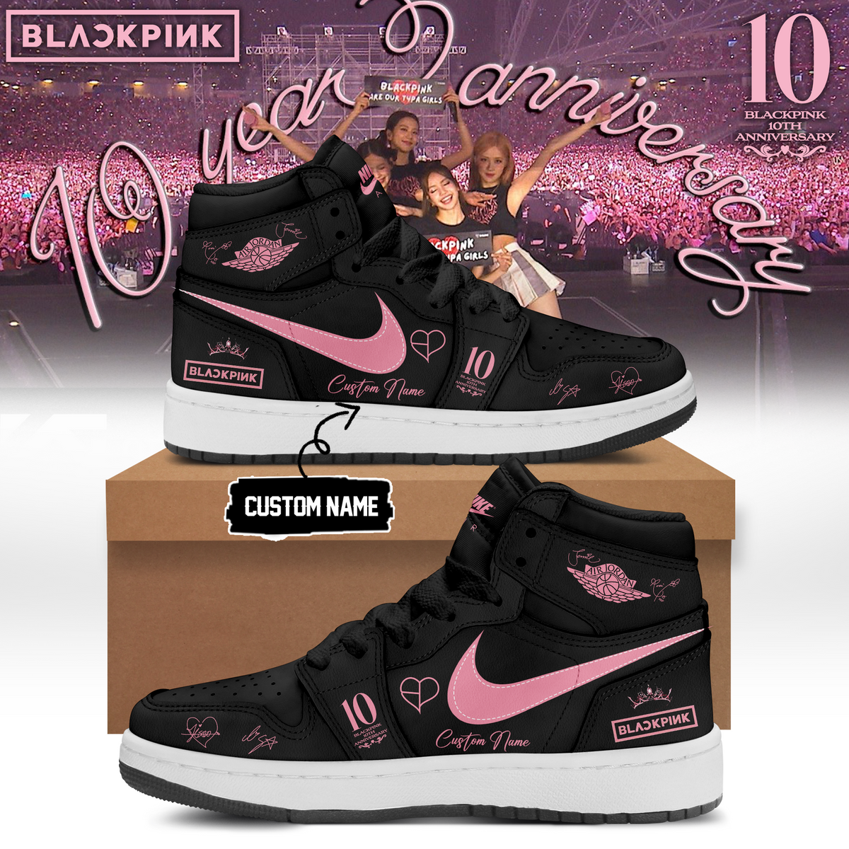🖤 BLACKPINK – 10th Anniversary & Comeback 🩷 Exclusive JD1 Shoes