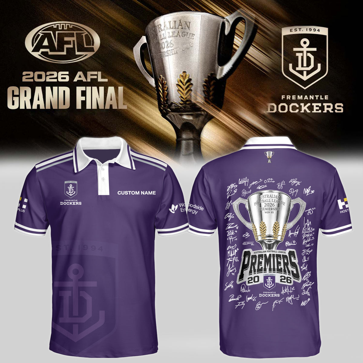 Fremantle Dockers AFL 2026 Premiership Champions Polo