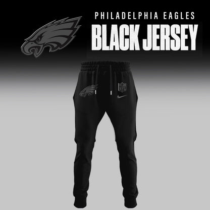 Philadelphia Eagles Back In Black Half Zip Hoodie