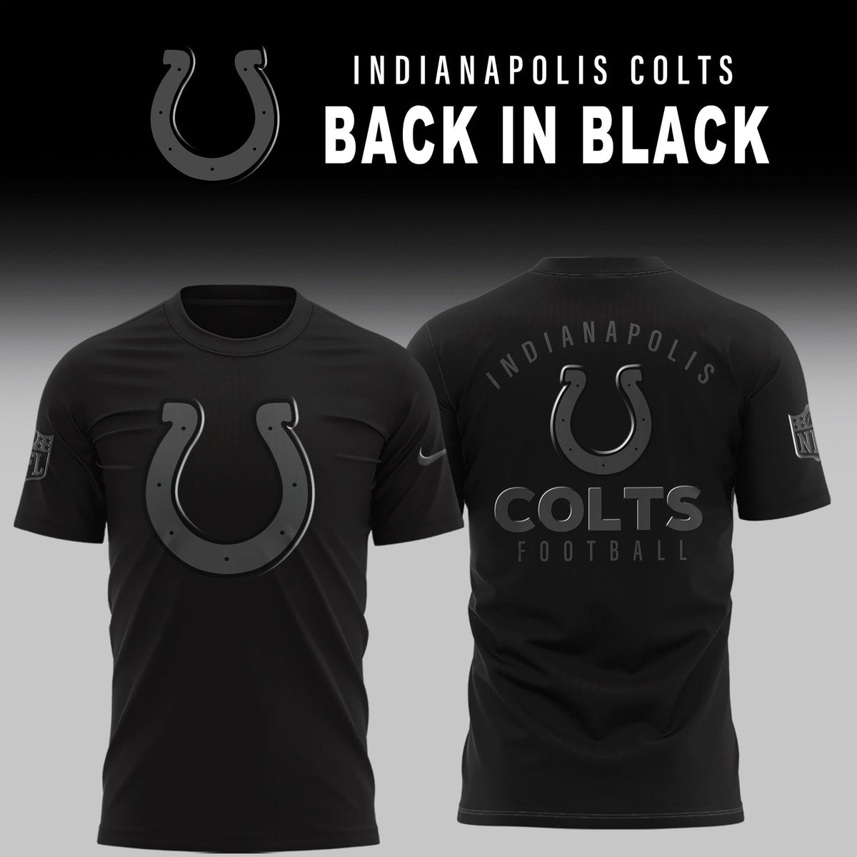 Indianapolis Colts 2025 Back In Black Limited Edition Combo TShirt