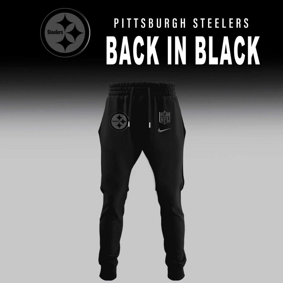 Limited Edition Pittsburgh Steelers Back in Black Shirt