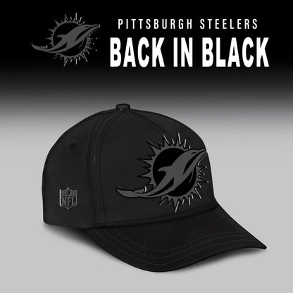 Miami Dolphins Back In Black Half Zip Hoodie