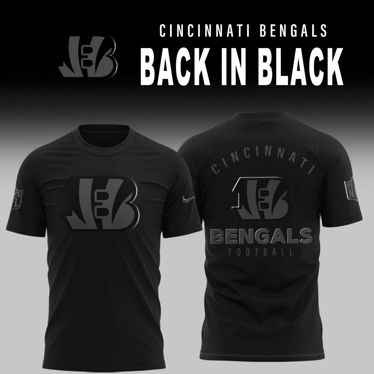Cincinnati Bengals 2025 Back In Black Limited Combo TShirt