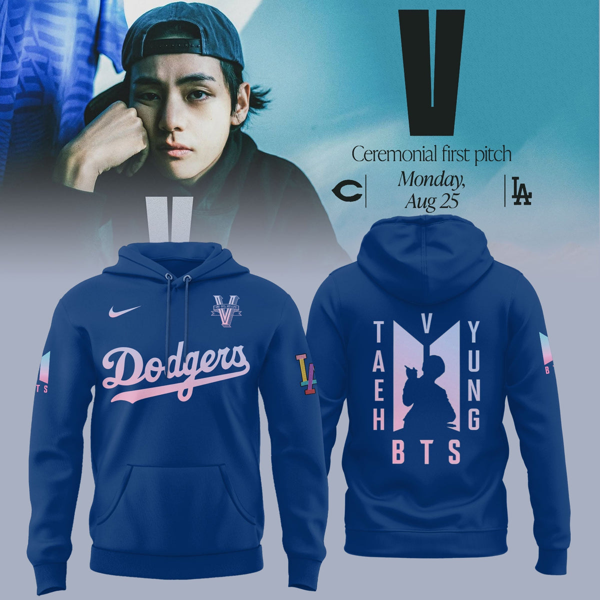 Los Angeles Dodgers x V BTS Hoodie