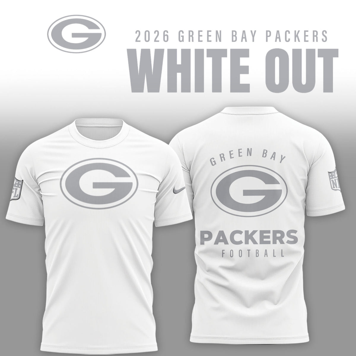 Green Bay Packers 2026 White Out Limited Edition Shirt
