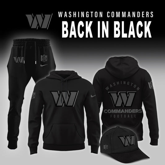 Washington Commanders 2025 Back In Black Limited Edition Combo Hoodie