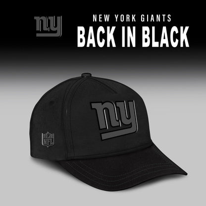 New York Giants Back In Black Half Zip Hoodie