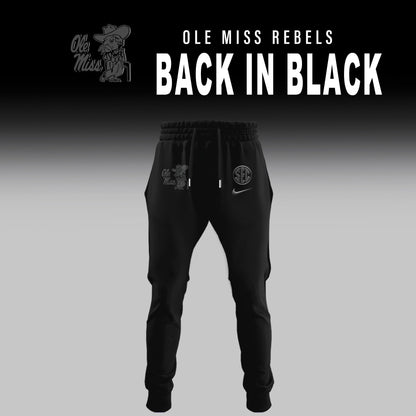 Ole Miss Football Back In Black Limited Edition Combo Hoodie