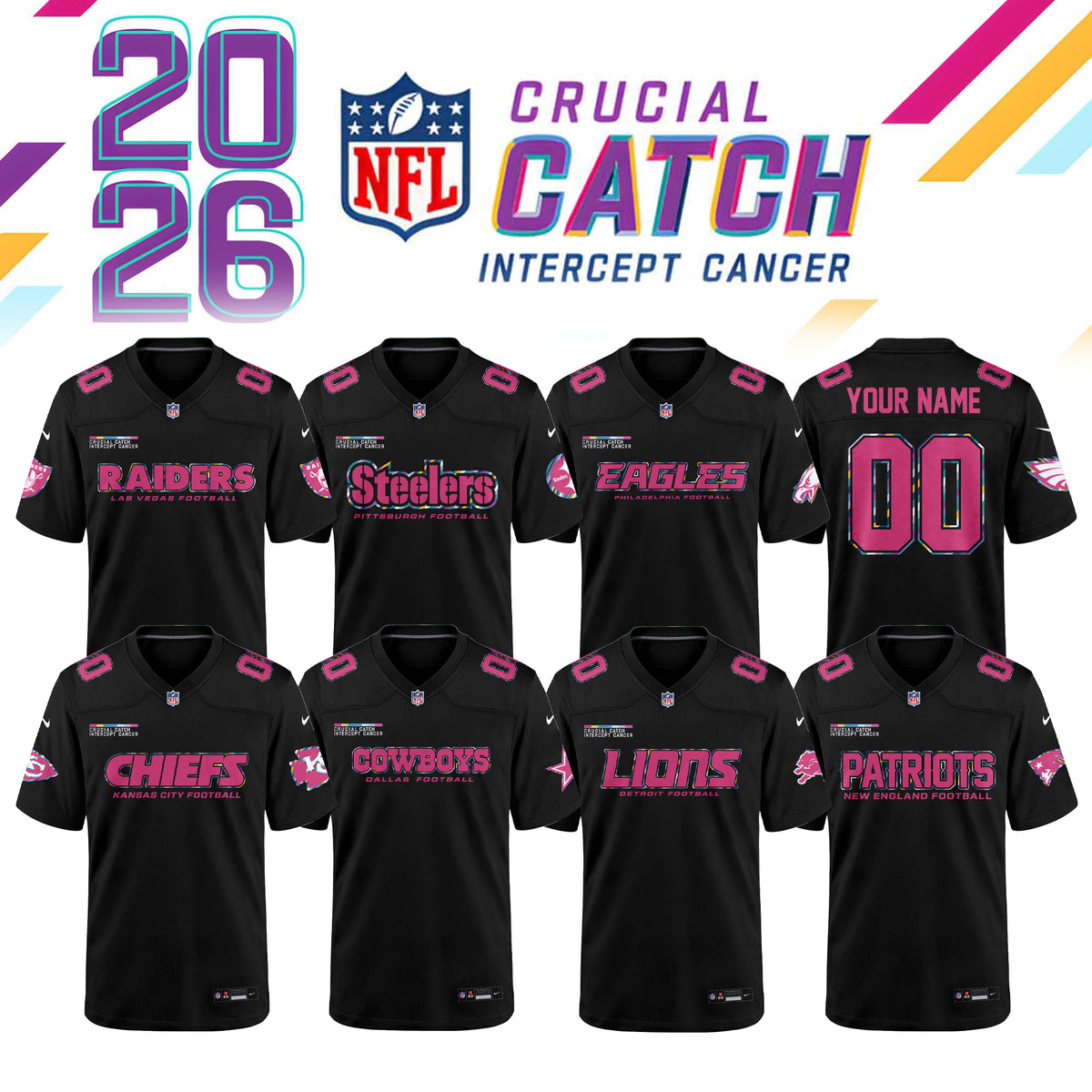 NFL Crucial Catch 2026 Pink Limited Edition Jersey