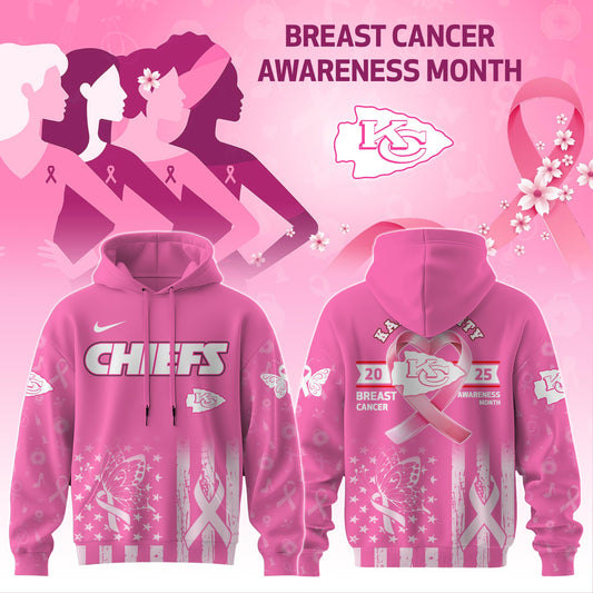 Kansas City Chiefs Special Breast Cancer Awareness Month Limited Edition Hoodie 2025