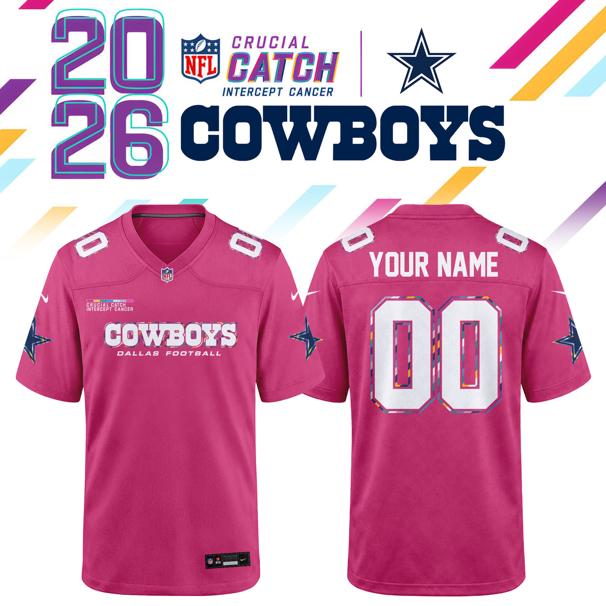NFL Crucial Catch 2026 Pink Limited Edition Jersey