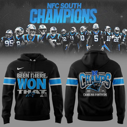 Carolina Panthers 2025 NFC South Division Champions Hoodie