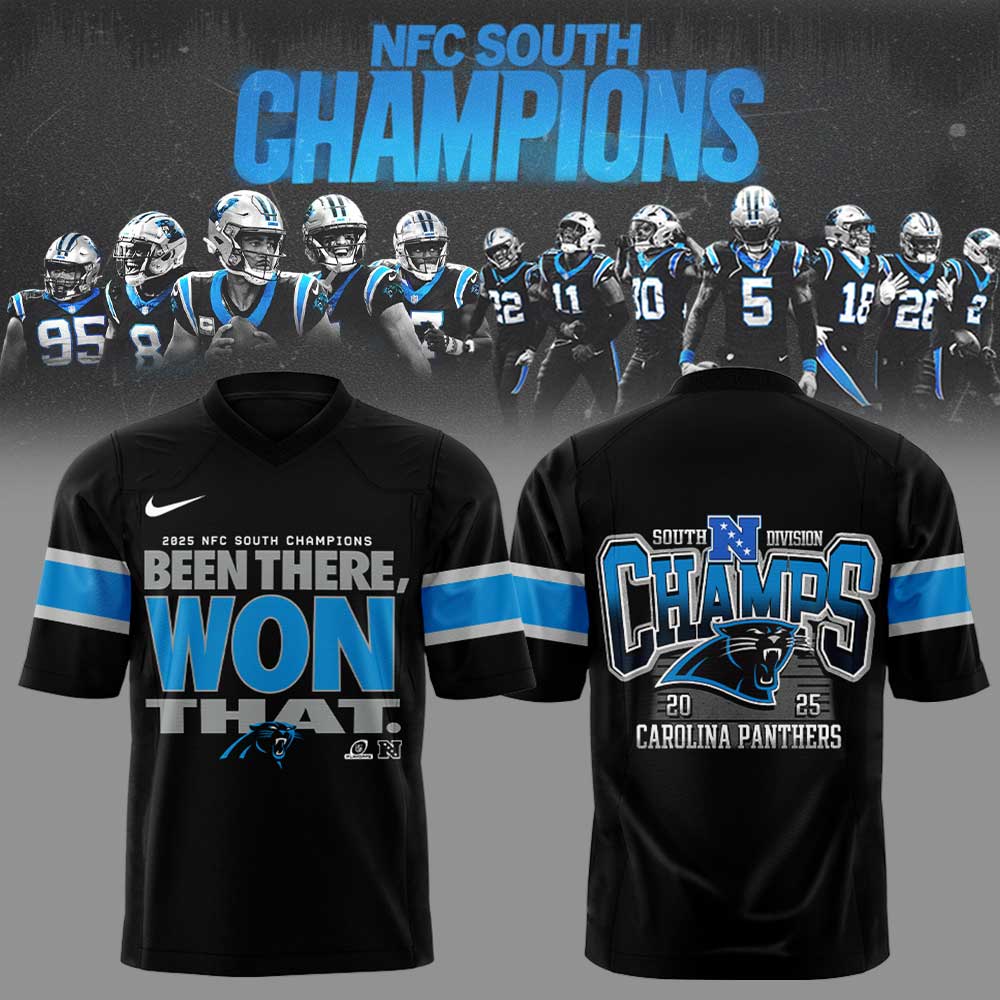 Carolina Panthers 2025 NFC South Division Champions Football Jersey