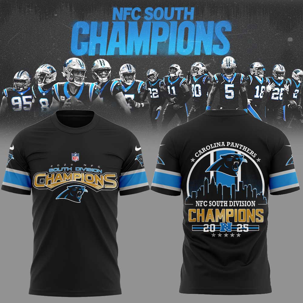 Carolina Panthers 2025 NFC South Division Champions Shirt