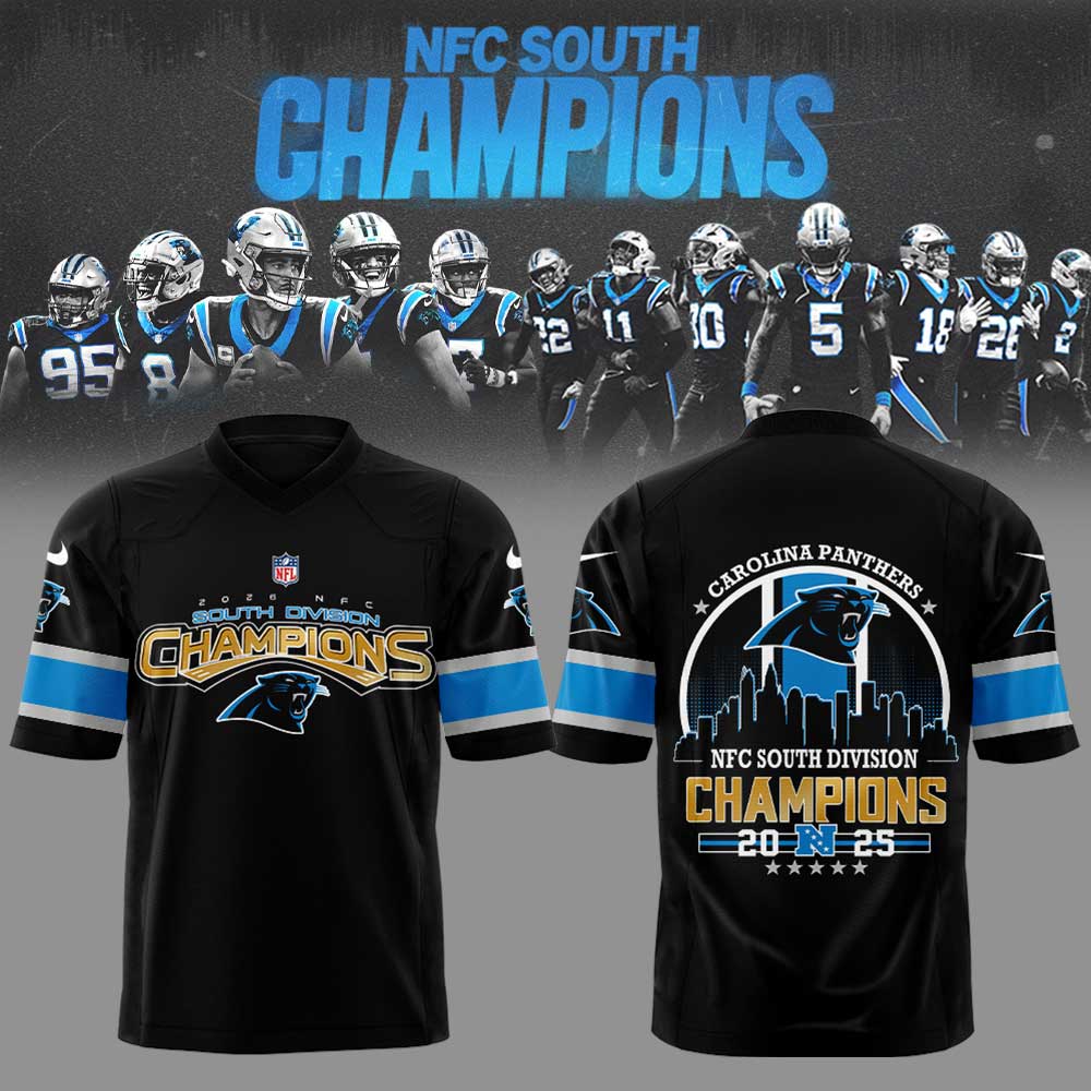 Carolina Panthers 2025 NFC South Division Champions Football Jersey