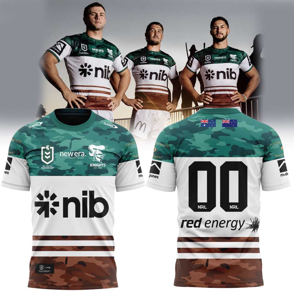 Newcastle Knights 2026 Anzac Round for the 35th Shirt Custom Number