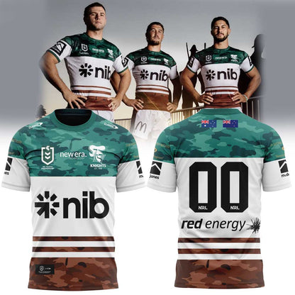 Newcastle Knights 2026 Anzac Round for the 35th Shirt Custom Number