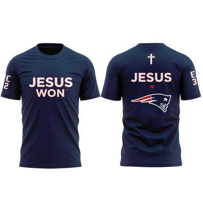 New England Patriots - Jesus Won T-Shirt