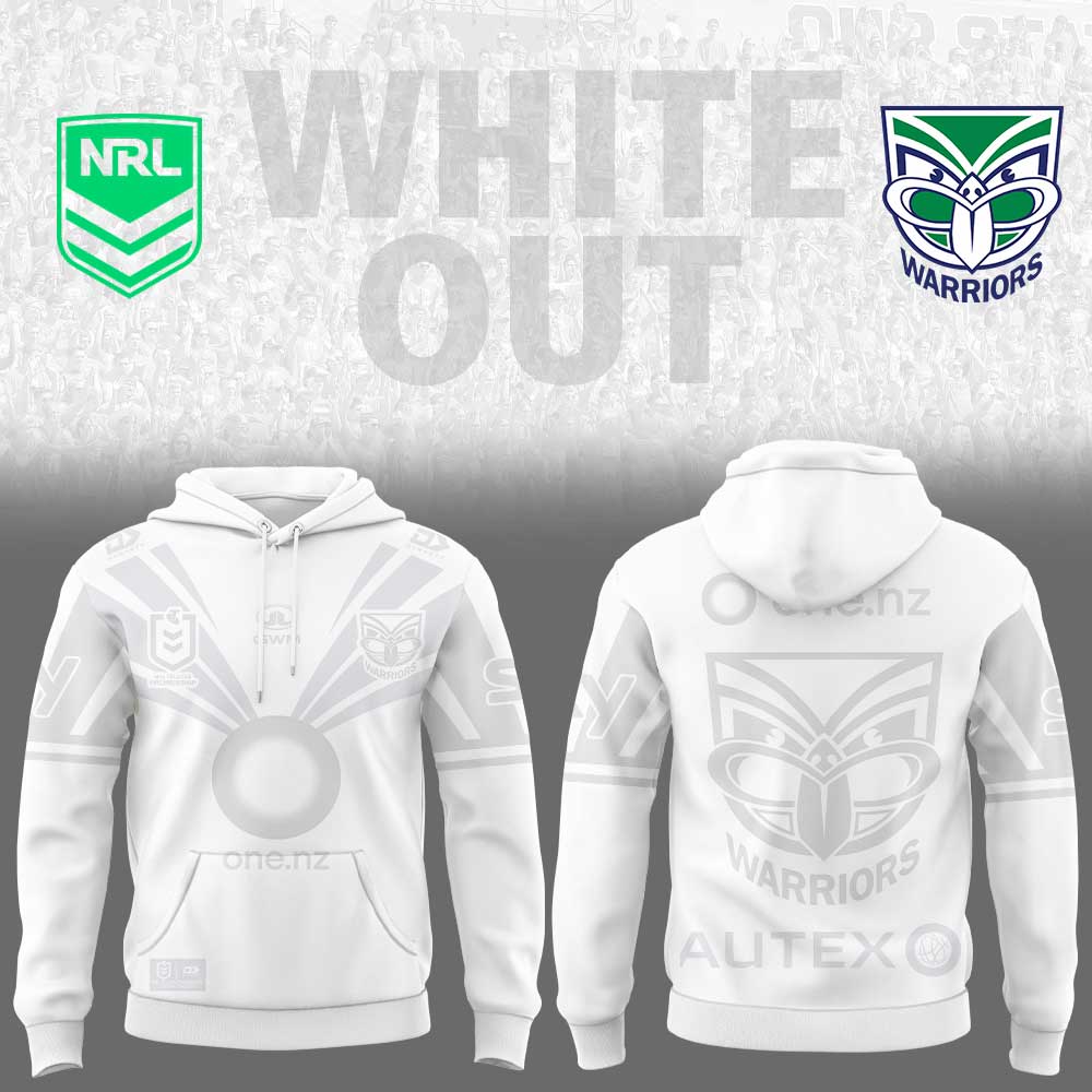 New Zealand Warriors 2026 White out NRL Limited Edition Hoodie