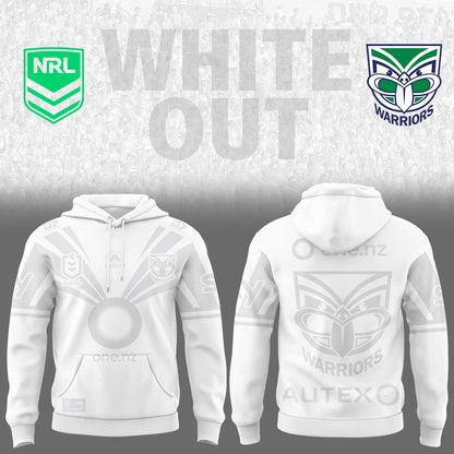 New Zealand Warriors 2026 White out NRL Limited Edition Hoodie