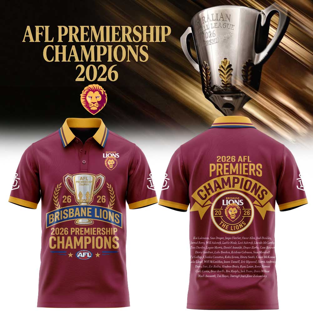 Brisbane Lions AFL 2026 Premiership Champions Polo