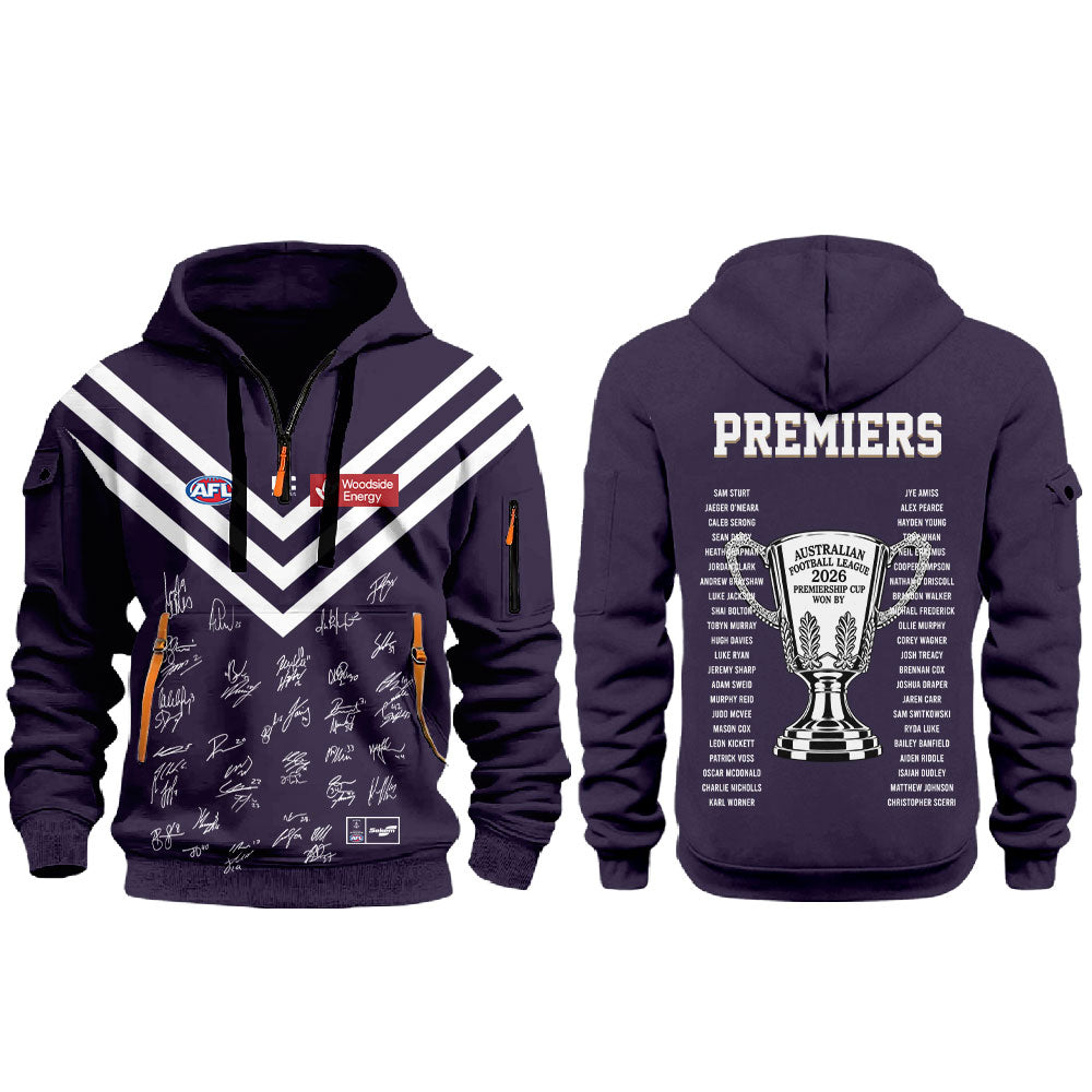 Fremantle Dockers AFL 2026 Premiership Champions Half ZipHoodie