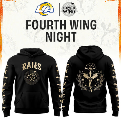 LA Rams Fourth Wings Night Black Hoodie