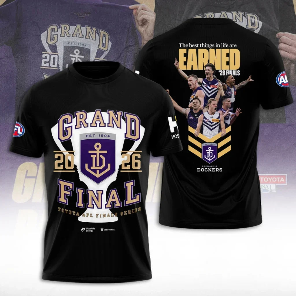 Limited Edition Fremantle Dockers 2026 AFL Grand Final T-shirt