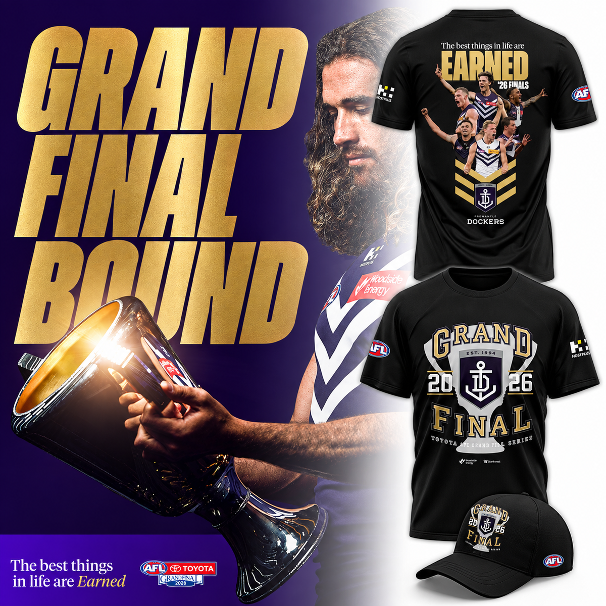 Limited Edition Fremantle Dockers 2026 AFL Grand Final T-shirt