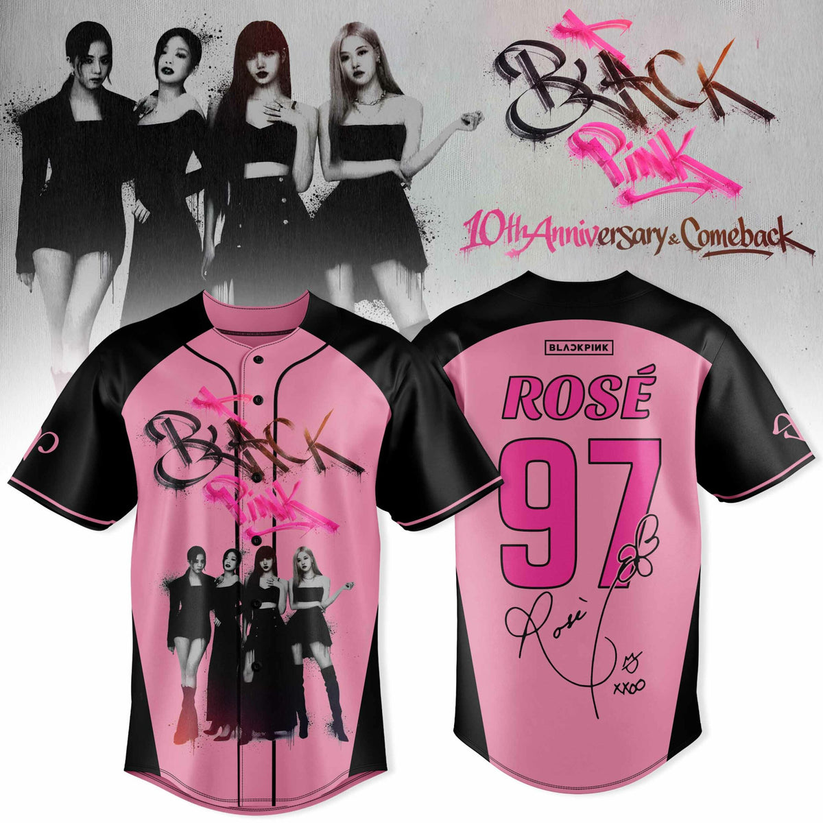 🖤 BLACKPINK – 10th Anniversary & Comeback 🩷 Jersey – Rosé