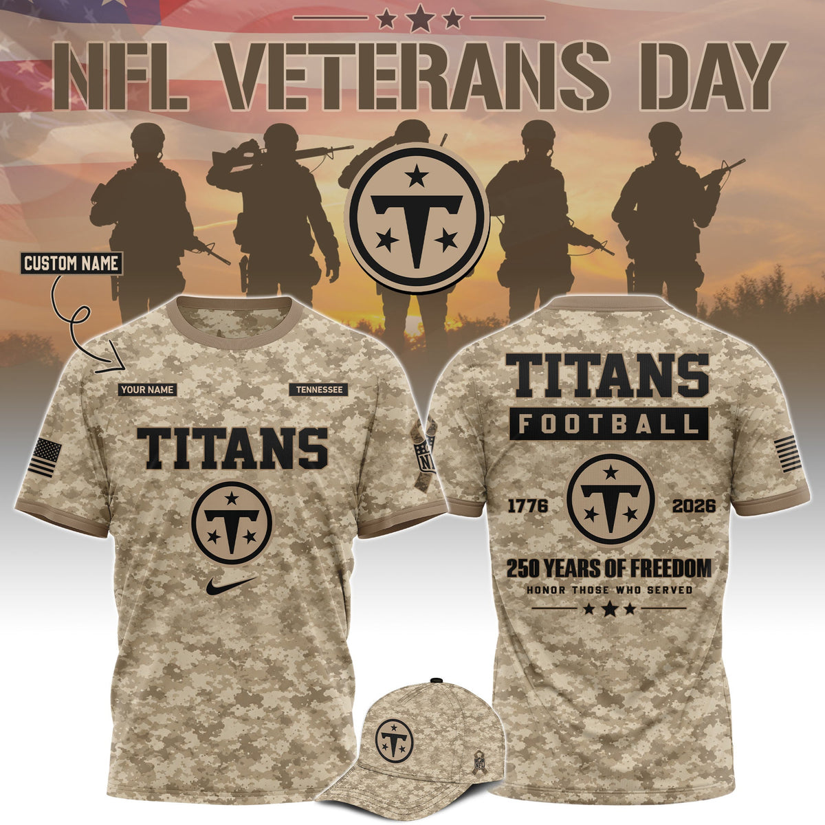 All Team NFL x Veterans Day 2026 T-Shirt